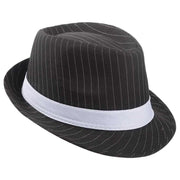 Cappello fedora nero con nastro 58