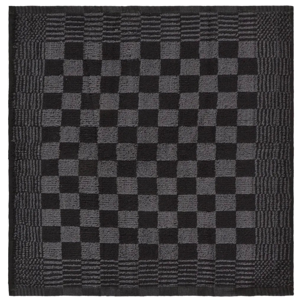 Set Strofinacci 10 pz in Cotone Nero e Grigio 136285