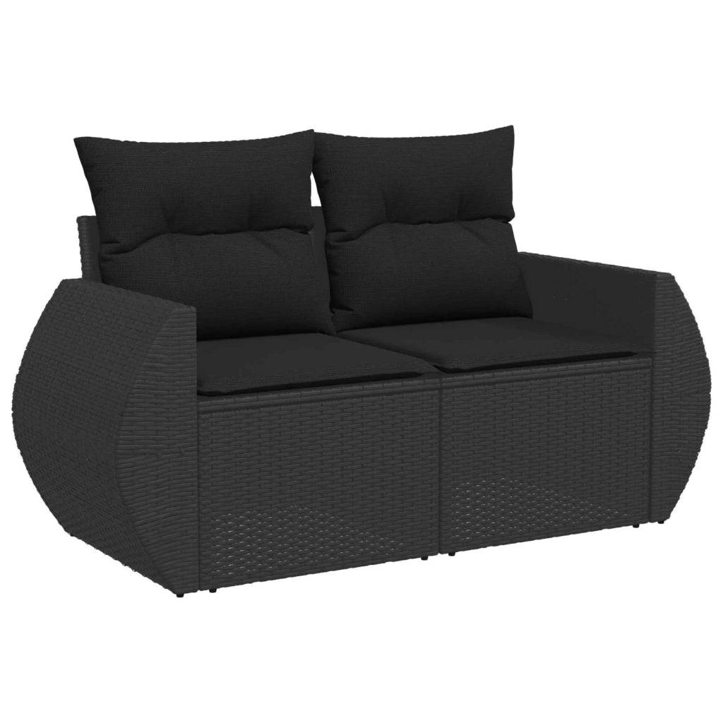 Set Divano da Giardino con cuscino 12 pcs Nero 3363864