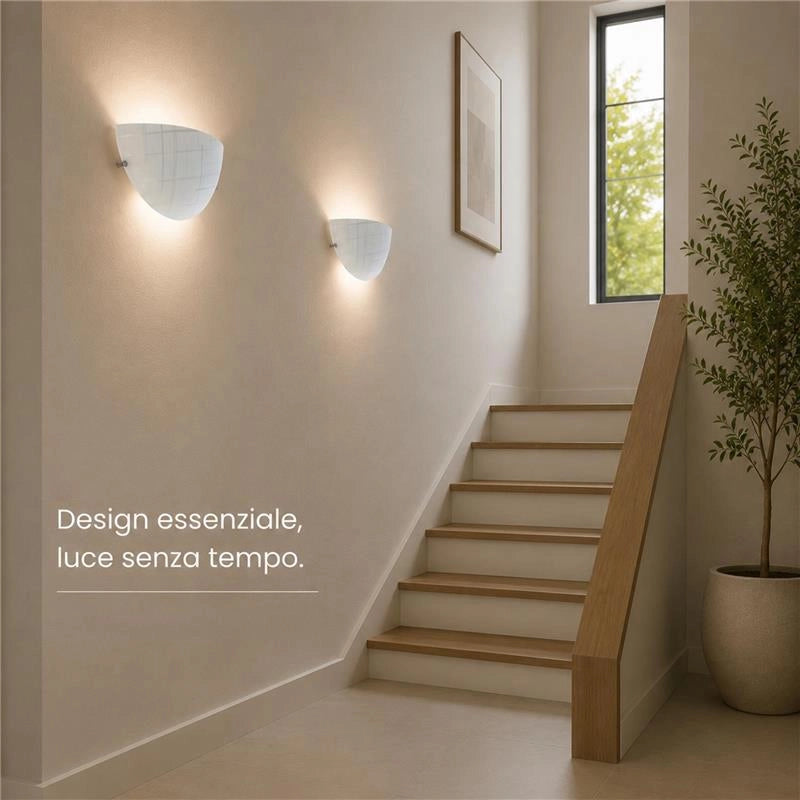 PAMELA APPLIQUE DA PARETE E27  CON 1 LUCE