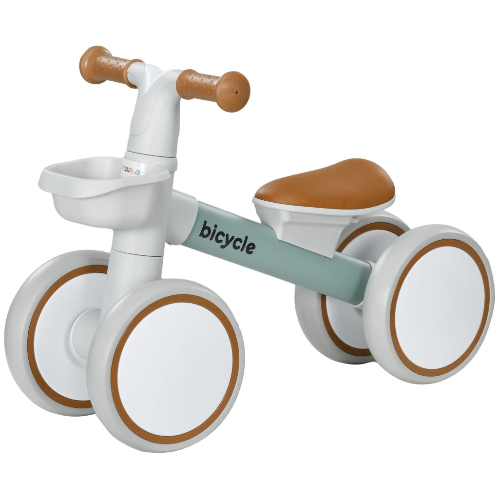 Bicicletta senza pedali per bambini con 4 ruote ¨C Minimal ¨C Grigio Marrone Verde