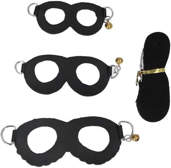 Set di Cintura per Hamster - Kit di Cintura e Guinzaglio - Materiale in Pelle Finta - Leggero e Facile da Portare - Adatto per Hamsters - Nero