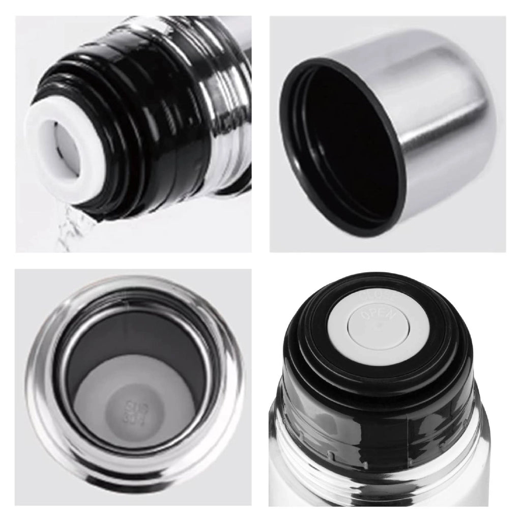 Termos Caffè In Acciaio Inox Borraccia Termica Doppia Parete Bevande Calde Fredde Thermos Senza Bpa Con Tappo Ermetico Bottiglia Viaggio Lavoro Sport 500 ml