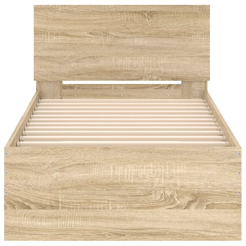 Giroletto senza Materasso con Testiera Rovere Sonoma 75x190 cm 838661