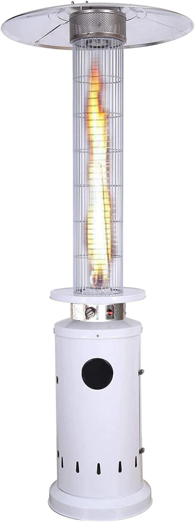 Ke grill ke52920/w stufa fire glass fungo per esterni colore bianco gas bombola trasportabile potenza 13 kw  20mq