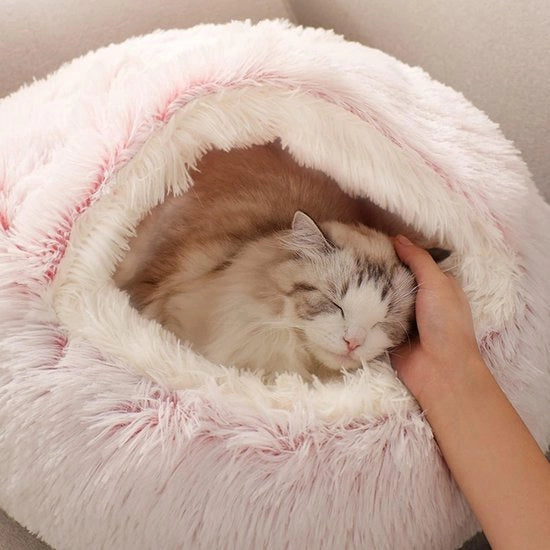 Cuscino per gatti, letto per gatti, pieghevole, per gatti o piccoli cani, morbido, soffice pelliccia sintetica 27,6L x 11,7P x 20D