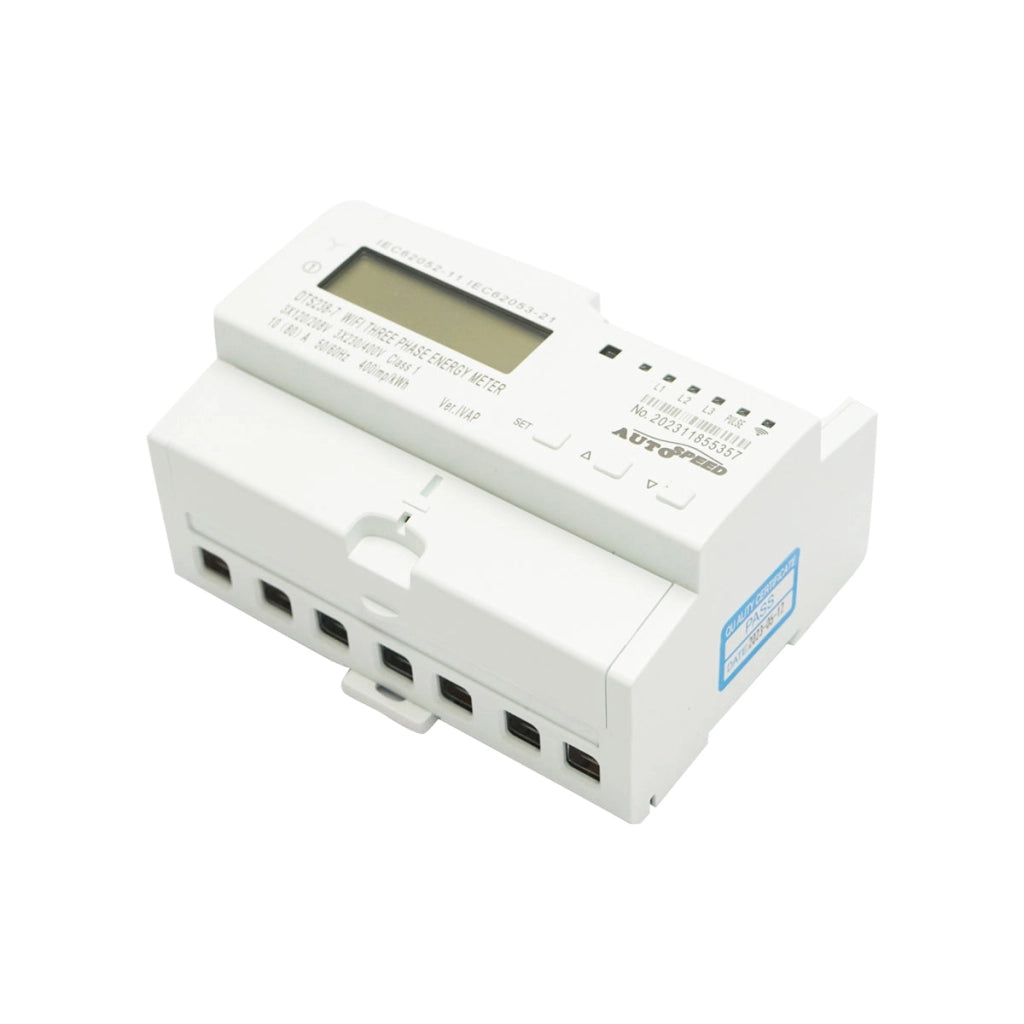 Smart Meter trifase 380V, 80A, DTS238-7 WIFI compatibile con Tuya, Smart Life, contatore intelligente di energia e potenza elettrica