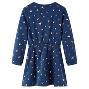 Abito da Bambina a Maniche Lunghe Blu Marino 128 13577