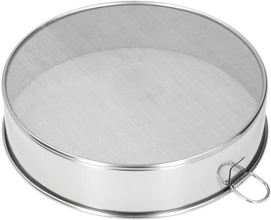 Filtro a Sostegno 80 Maglia - Filtro Rotondo - Filtro Pre-Imbussato - 304 Acciaio Inossidabile - Rivestimento Antiriflesso - Maniglia Ergonomica