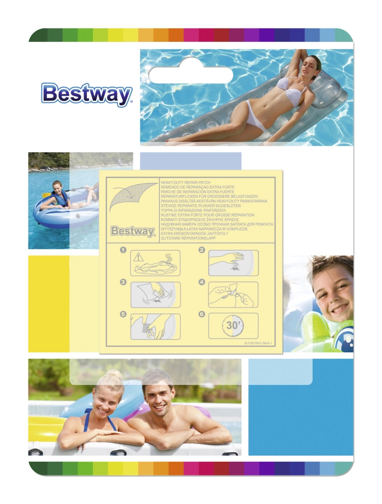 KIT 10 TOPPE RIPARAZIONE PISCINA HEAVY-DUTY- BESTWAY- 1,0 pz
