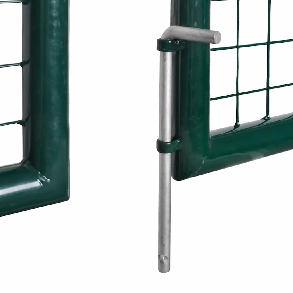 Cancello per Recinzione in Acciaio 300x100 cm Verde 42979