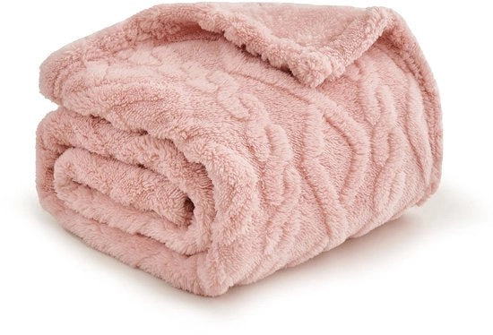 Coperta per animali domestici - Tela di fleece soffice e morbida - Dimensione medium - Rosa - Piumino per cani e gatti - Materiale lavabile - Colorazione delicata