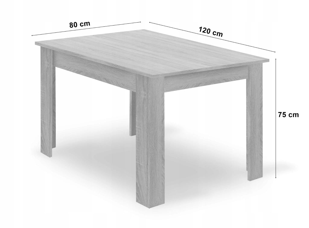 Tavolo artigianale Valora NP 120X80 Design moderno Gambe nere