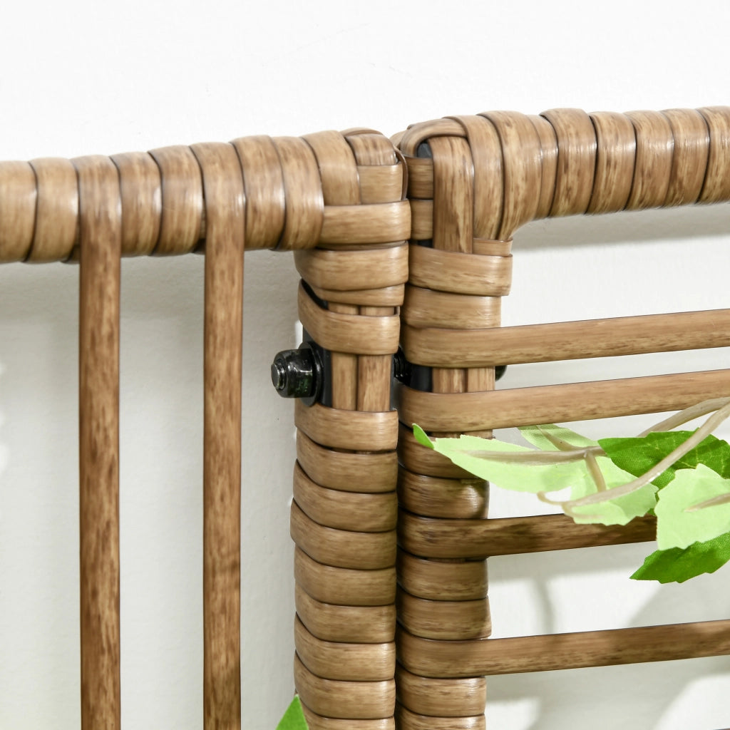 Fioriera con grigliato ¨C Minimal ¨C Polyrattan, sabbia, 103x29x103 cm