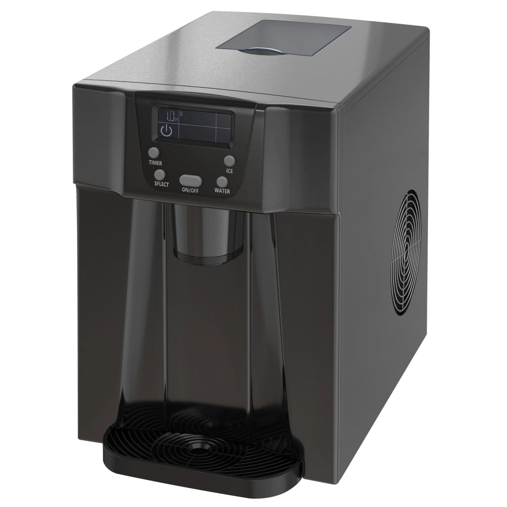 Macchina per ghiaccio con dispenser acqua ¨C Xylo ¨C 12kg/24h, 9 cubetti in 6-10min, 25,2x38,9x36,3cm, nero