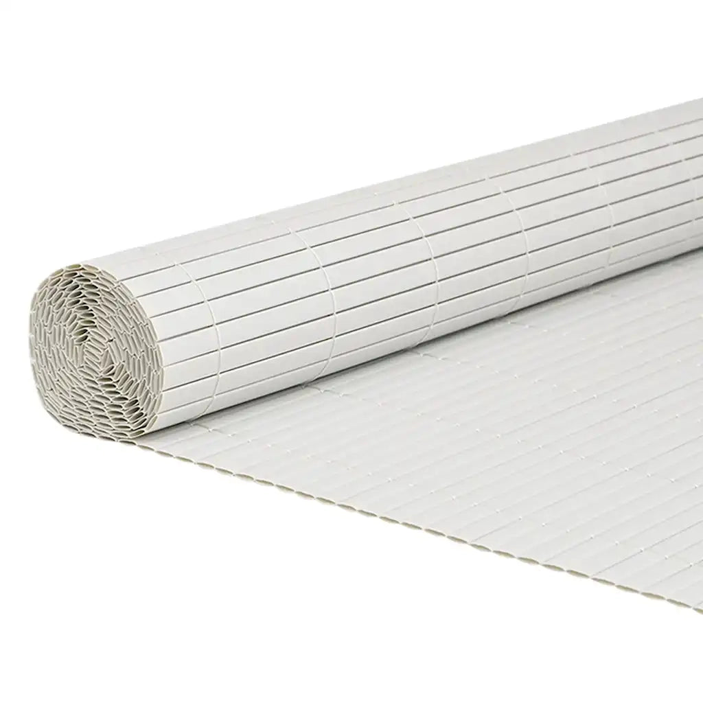 Recinzione da Giardino | Recinzione da cortile Bifacciale Bianca 1,8x5 m in PVC