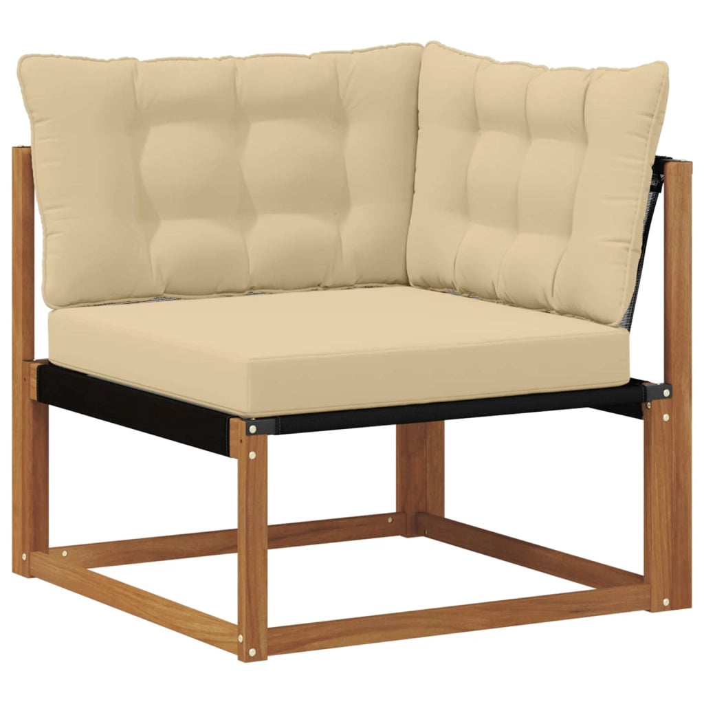 Set di divani da esterno con cuscino 6 pcs Naturale e Beige 3369796