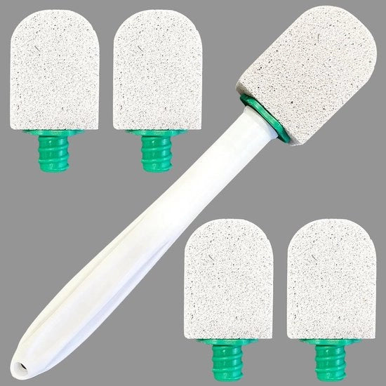 Puimstone naturale per WC - Cura e cura dei piedi - Puimstone ipoallergenico per WC - Pulizia WC, bagno e cucina - Rimuovete la pelle morta - Vasca idromassaggio per i piedi - 5 pezzi - Bianco