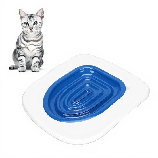 Allenamento per Gatti Universale - Set di Allenamento - Riciclabile - Rimovibile - ABS - 2 Cuscini da Toilette - Allenatore per Gatti