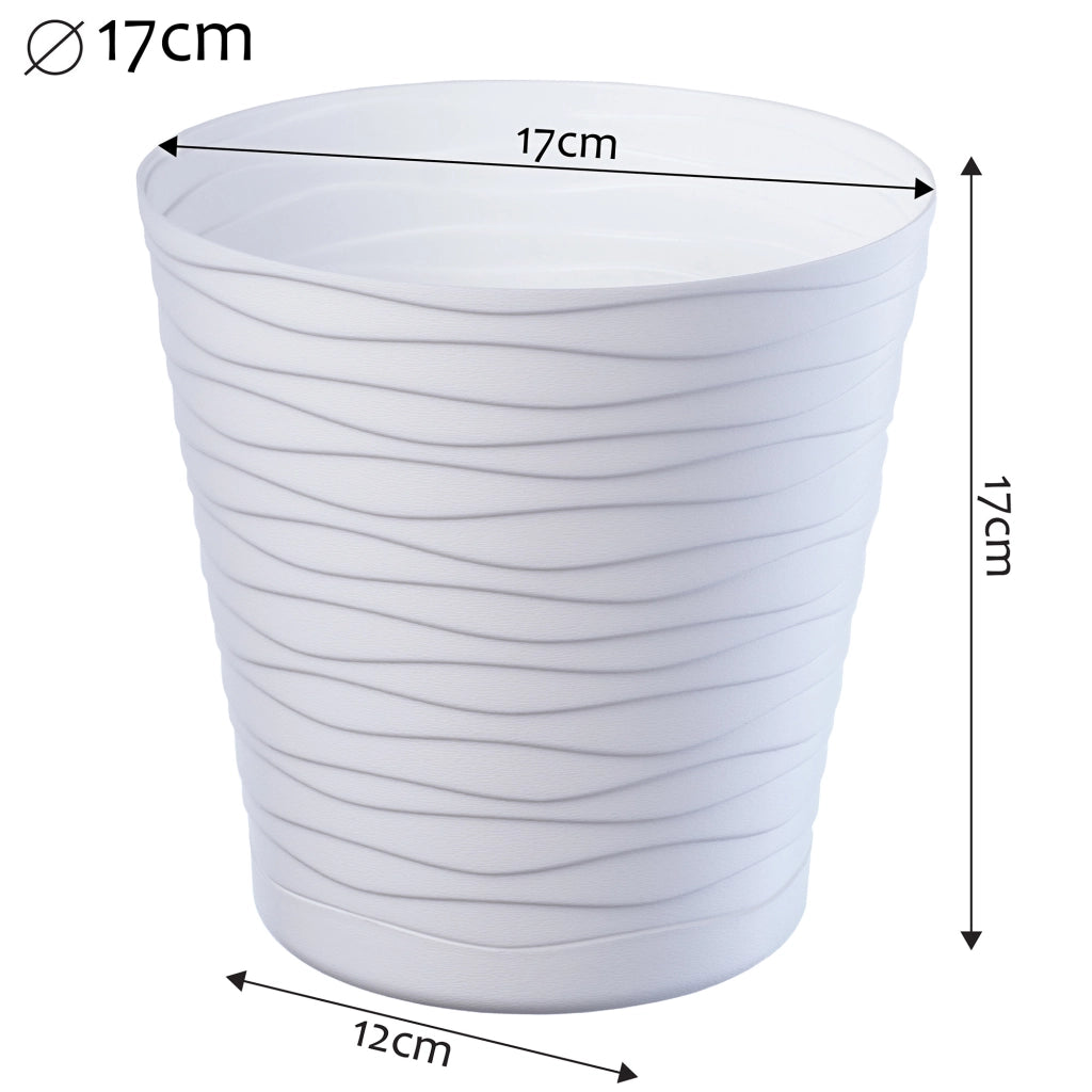 Vaso da fiori KADAX 17 cm con coperchio e supporto, supporto per fiori in plastica