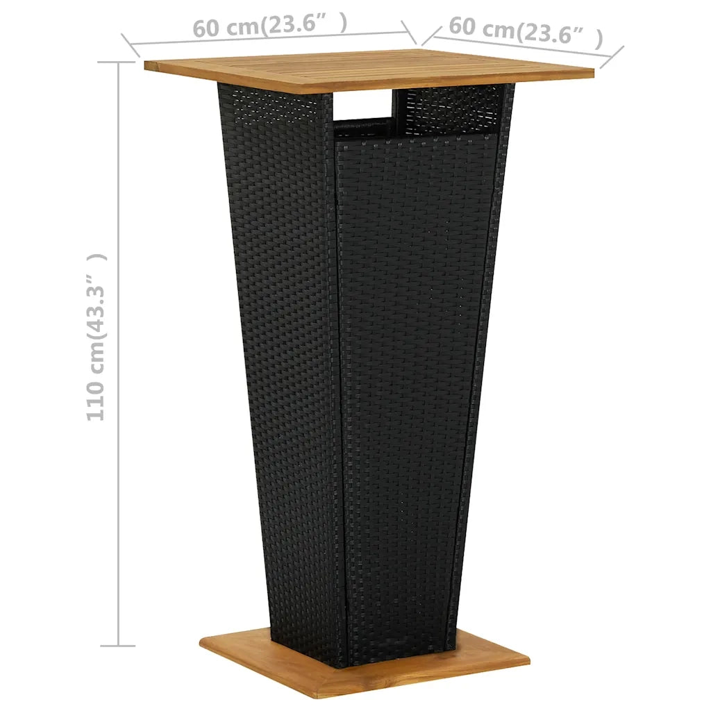 Set Bar da Giardino 5 pz Nero