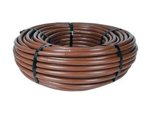 ALA GOCCIOLANTE MM.16 COLORE MARRONE- - portata 2 lt./h. rotolo mt.50 fori ogni cm.30 - 1 rotolo
