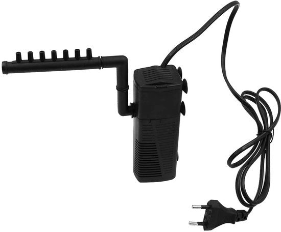 Pompa a filtro 3-in-1 - Filtro interno - Pompa di ossigeno - Adatto per piccoli acquari - 5W - Design silenzioso - Filtro per acquario