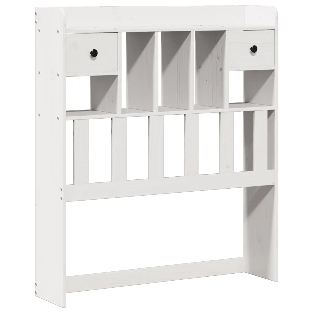 Letto Libreria senza Materasso Bianco 90x190 cm Massello Pino 3321613