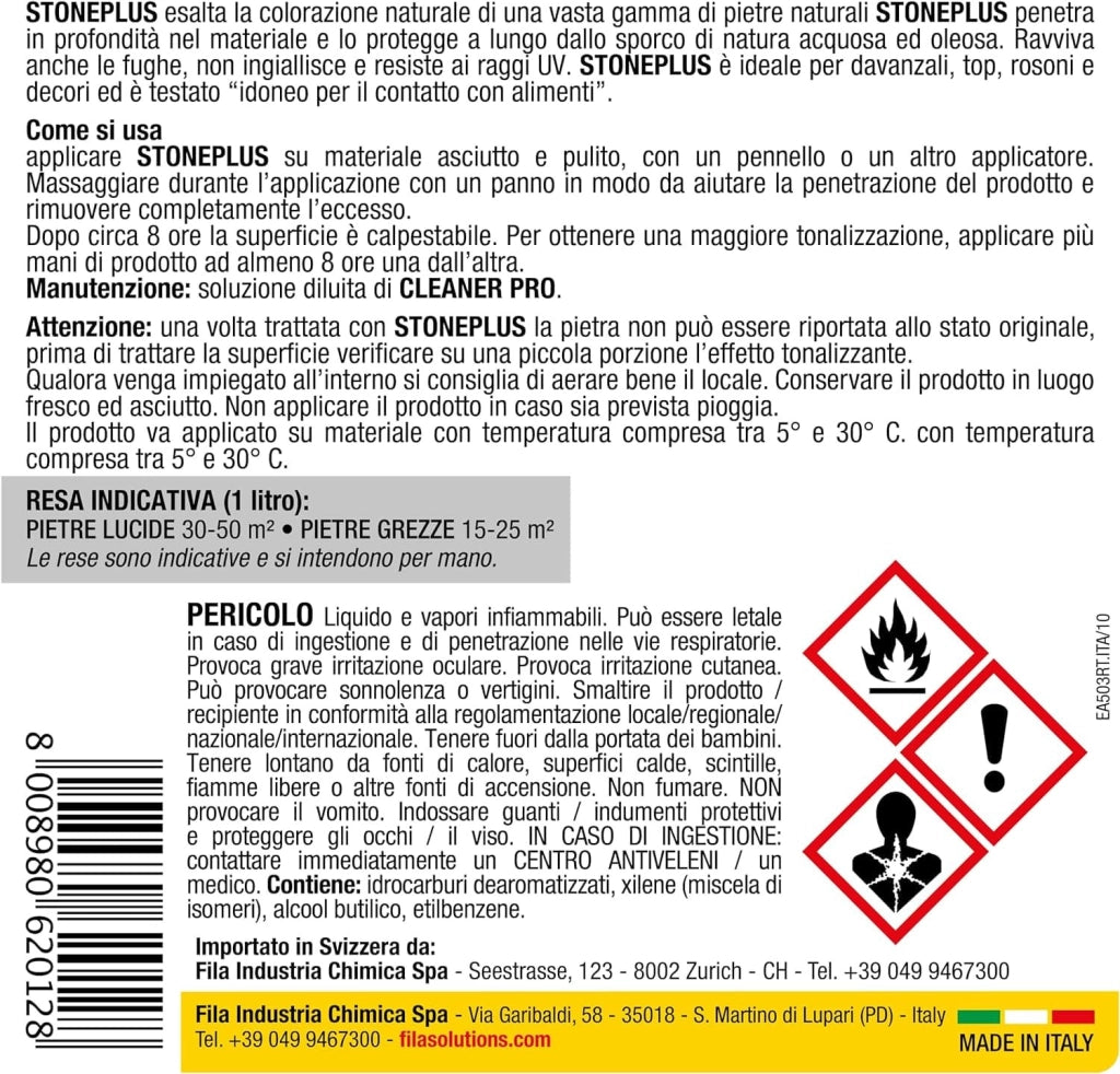 Fila Stoneplus Ml.375 Protettivo Idro Oleo Repellente