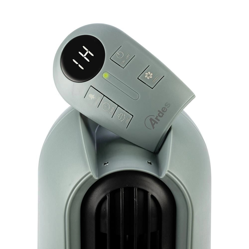Ardes AR5T1001 Rocket Ventilatore a Torre 3 Velocita' Oscillazione Automatica Timer 9h Telecomando Display LED 40W 54dB colore Verde Salvia