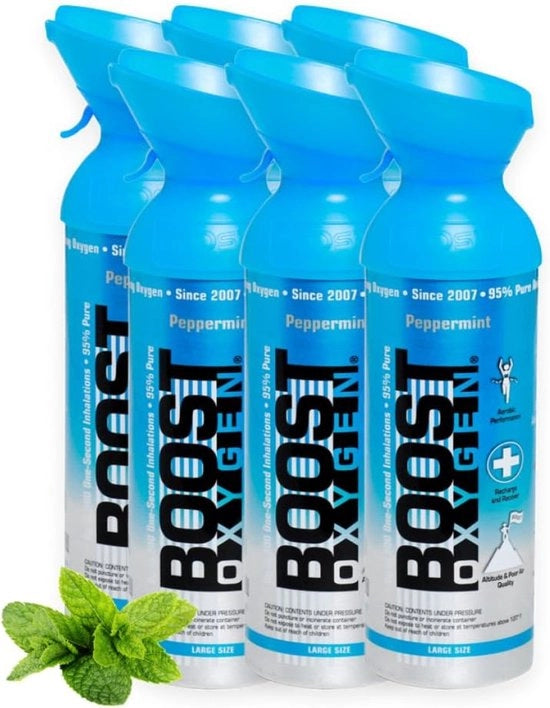 Bottiglie di ossigeno - Ossigeno - Naturale, 95% Ossigeno puro - Bottiglia di ossigeno per concentrazione, recupero, energia, umore, grande - 9L - Peperoncino (54L - 900 inalazioni)