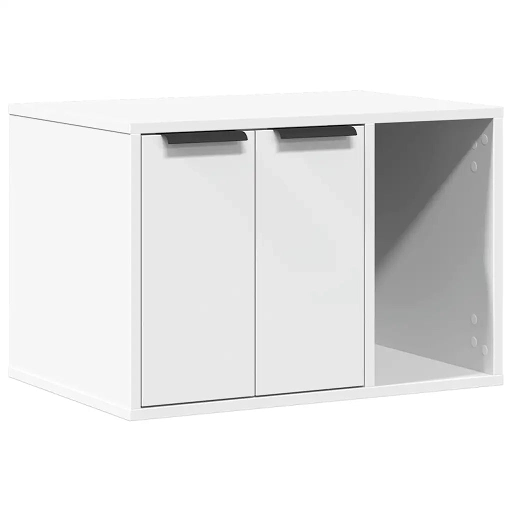 Recinto Lettiera Gatti Bianco 60x40x40 cm in Truciolato 857724