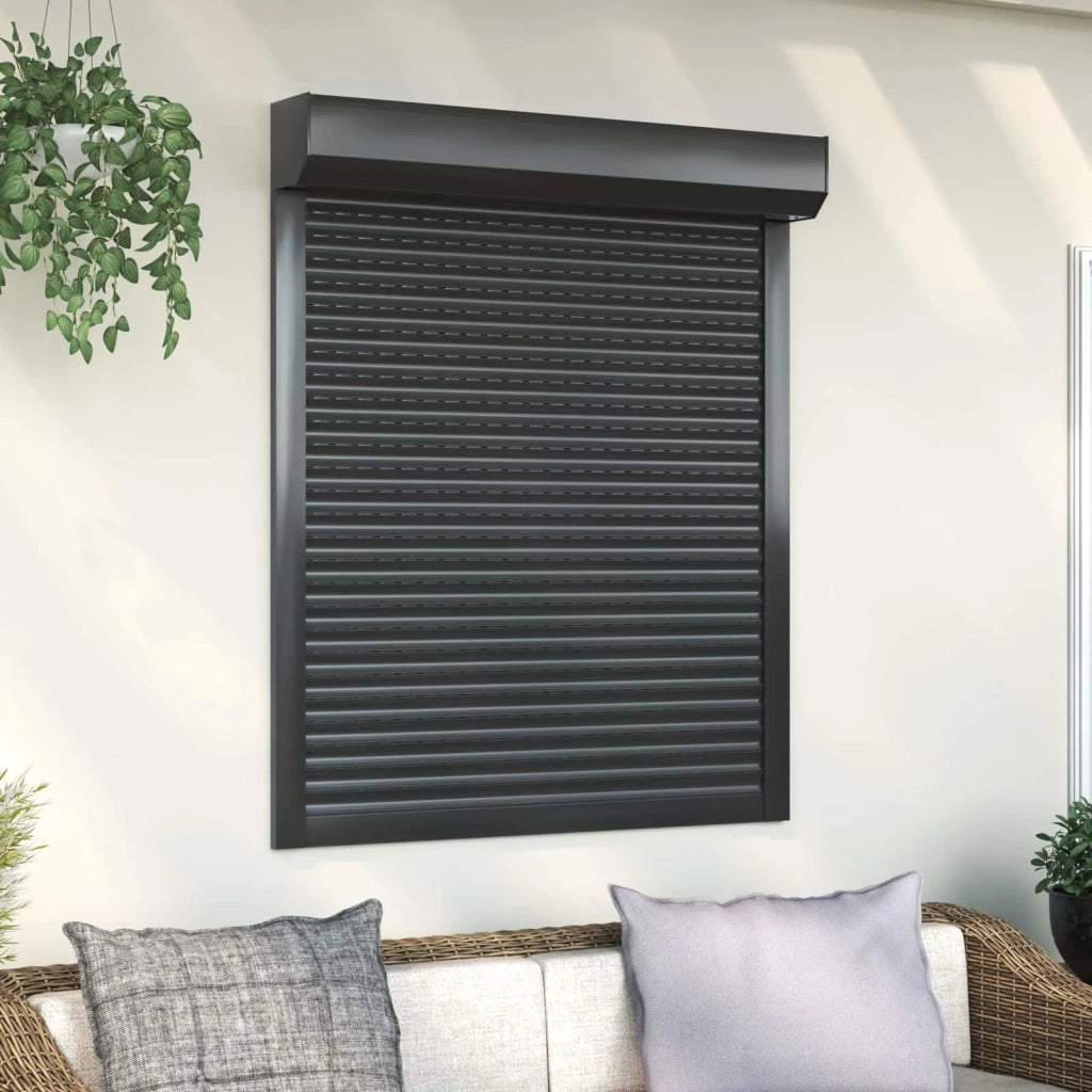 Persiana a rullo Antracite 100 x 120 cm Alluminio e poliuretano CFW8221033