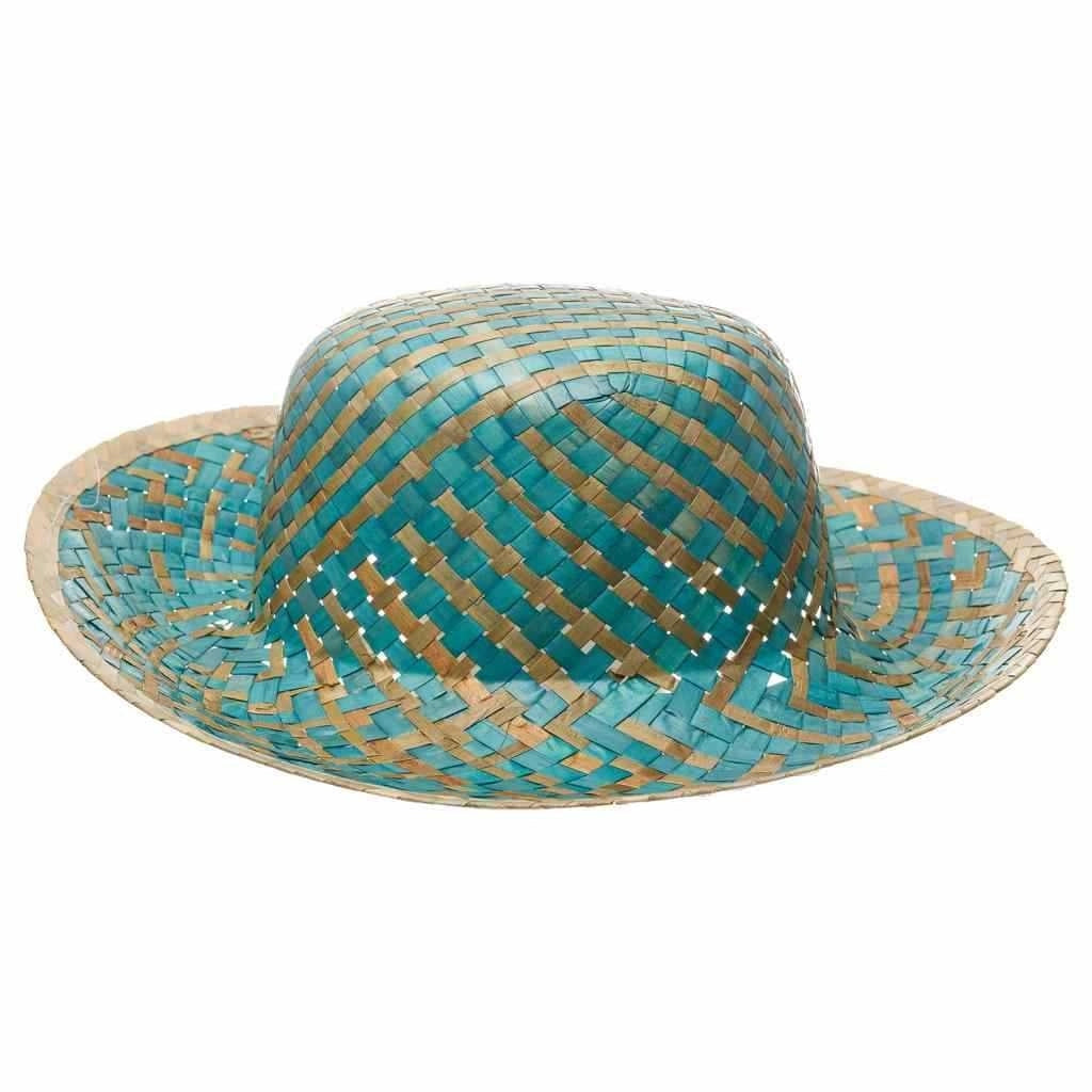 Cappello in paglia blu 58x9