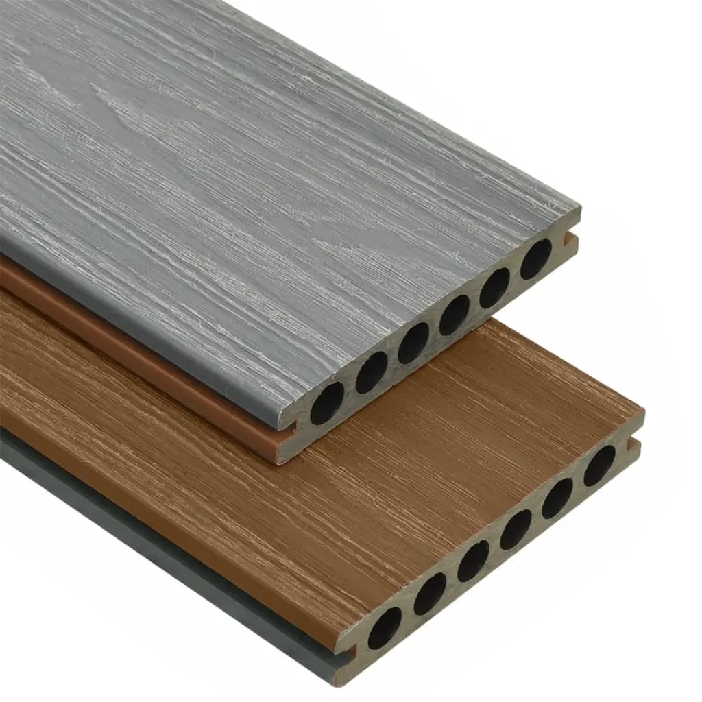 Listoni Decking WPC con Accessori Marroni e Grigi 30 m² 2,2 m 3070467