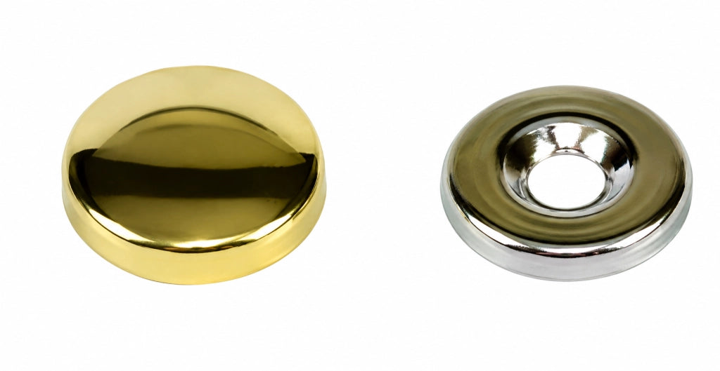 BORCHIE COPRIVITI BOMBATE- - ø mm.16 ottone lucido - 200 pezzi
