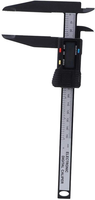 Misure Digitali con Schiacciamento di 150 mm - Carbone di Alta Qualità - Aiuto per la Marcatura - Leggero - Precisione 0.1 mm - Adatto per Scuole