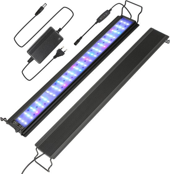 Illuminazione LED per acquario 36W con timer decorazione per animali acquatici impermeabile - Adatto per acquari di 87-110cm - Illuminazione LED RGB per acquario - Tre modalità di illuminazione - Regolatore di timer integrato - Braccio regolabile