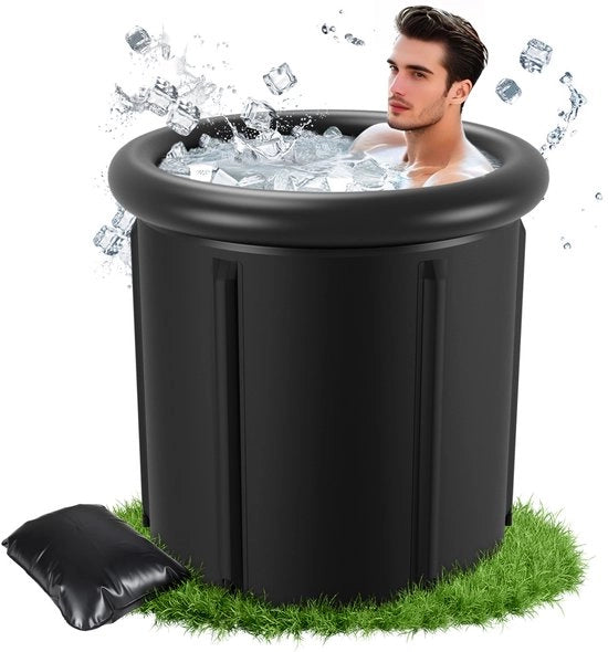 Istantaneo Bagno Vasca - Bagno Rinfrescante - Recupero Sportivo - 5 Strati di Isolamento - 80 x 78 cm - Nero