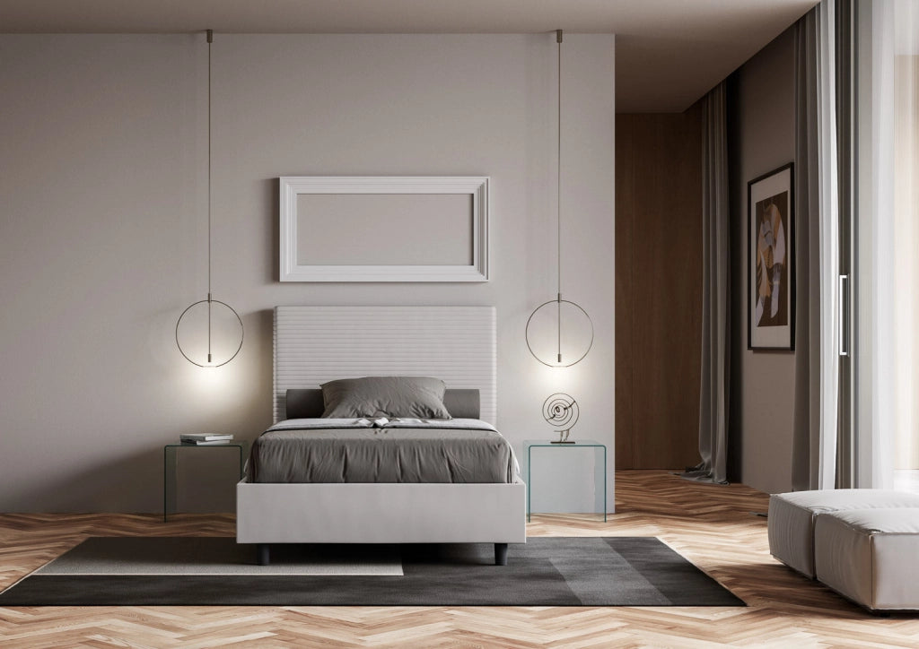 Letto Matrimoniale 160x190 cm con Rete Focus Bianco