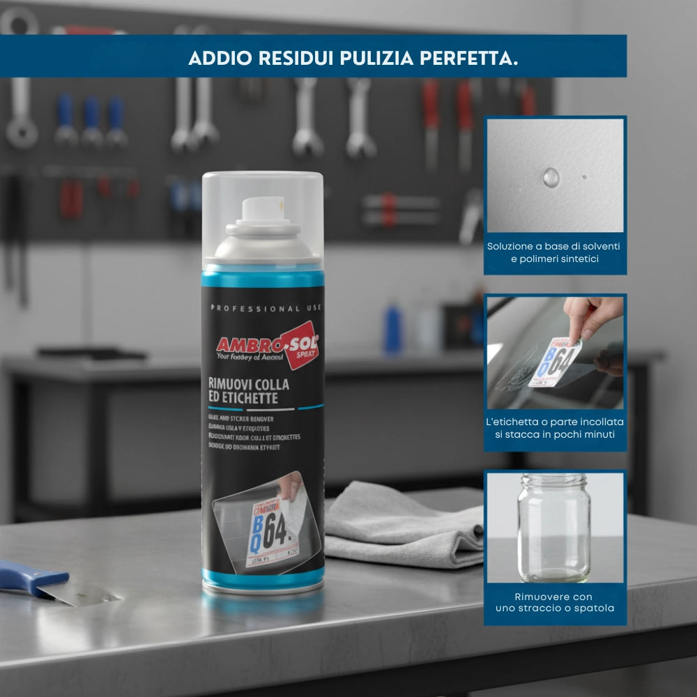 Rimuovi colla ed etichette spray 200 ml ambro-sol