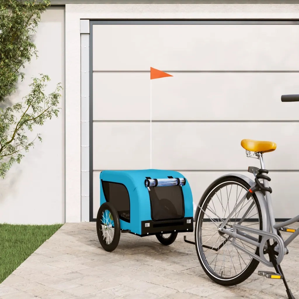 Rimorchio da Bici per Animali Blu e Nero Oxford e Ferro 94002