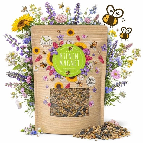 Sementi di Fioritura per 5 m² - Mix Colorato - Sementi per Fiori e Nettare - Adatte per Apis e Farfalle - Inclusa Guida Elettronica - Peso 100 g - Sementi di Fioritura Wild