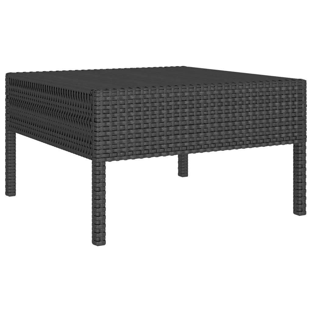 Set Divani da Giardino 9 pz con Cuscini in Polyrattan Grigio