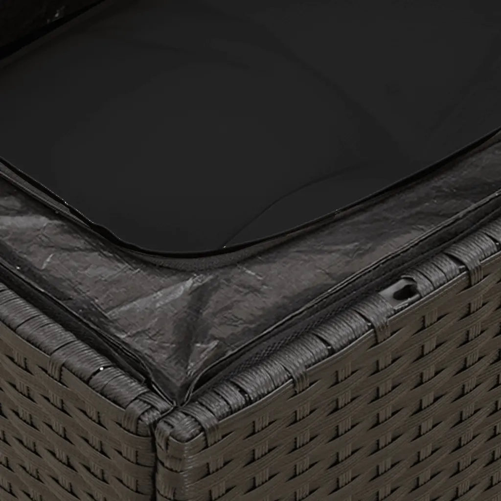 Set Divani da Giardino 13pz con Cuscini Nero in Polyrattan 3256258