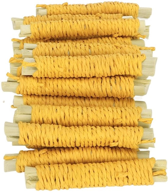 Sticchi per Hamster - 20 Stuks - Fatti di Bambù - Per Prevenire la Carie - Per Animali da Compagnia