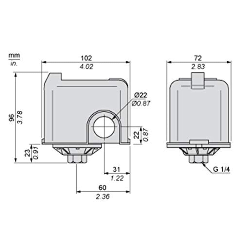 Pressostato Square D FSG2 1,4÷4,6 Made in Italy