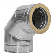 GOMITO DOPPIA PARETE A 90  °  EE ? 80/130 mm