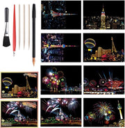 Set di Carte da Visita - Scratch Schilderen Regenboog - 8 pezzi