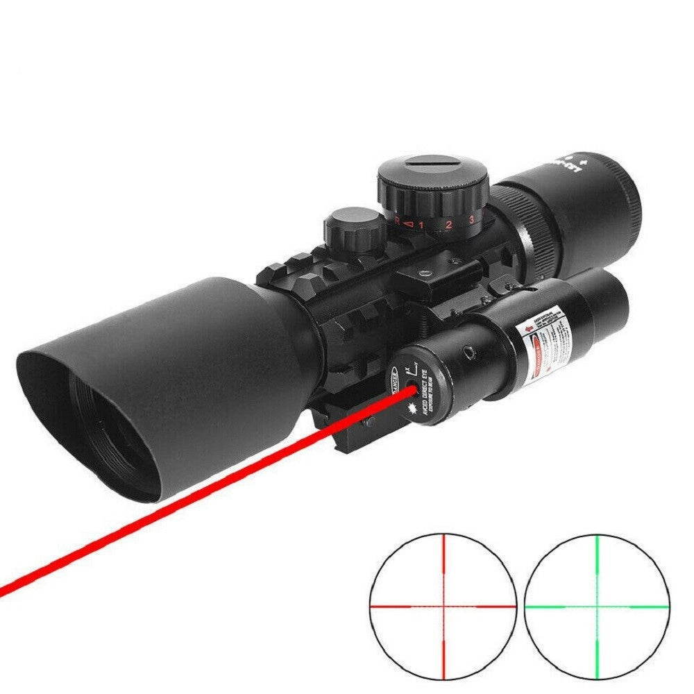 Trade Shop - Mirino Ottico Di Precisione Per Fucile Carabina Con Reticolo Illuminato 3-10x40 -
